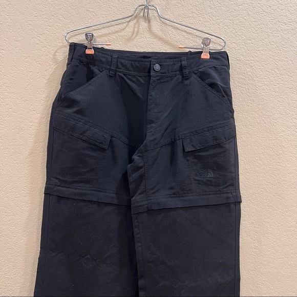 The North Face Convertible Pant Women's Sz 10Long 42*32 Black Nylon Outdoor EUC - Picture 2 of 12